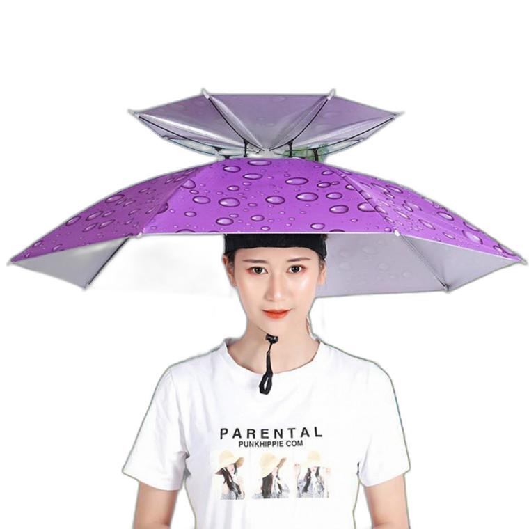 고급형 2단 핸즈프리 모자우산/낚시/통풍/양우산