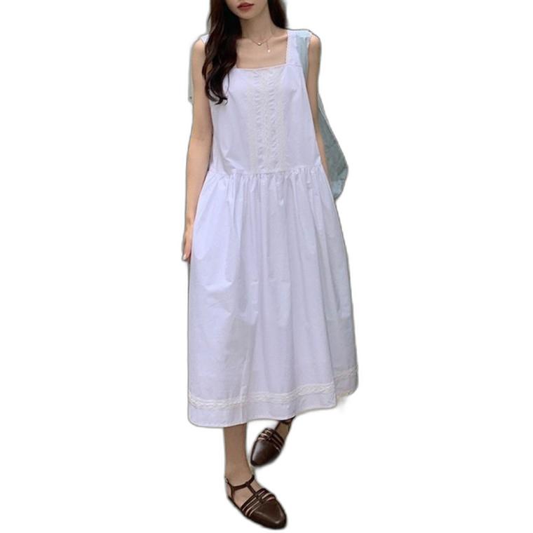 드레스 옷 패션 A라인 원피스 흰색 스타일 디자인 의상 룩 코디 패브릭 트렌드