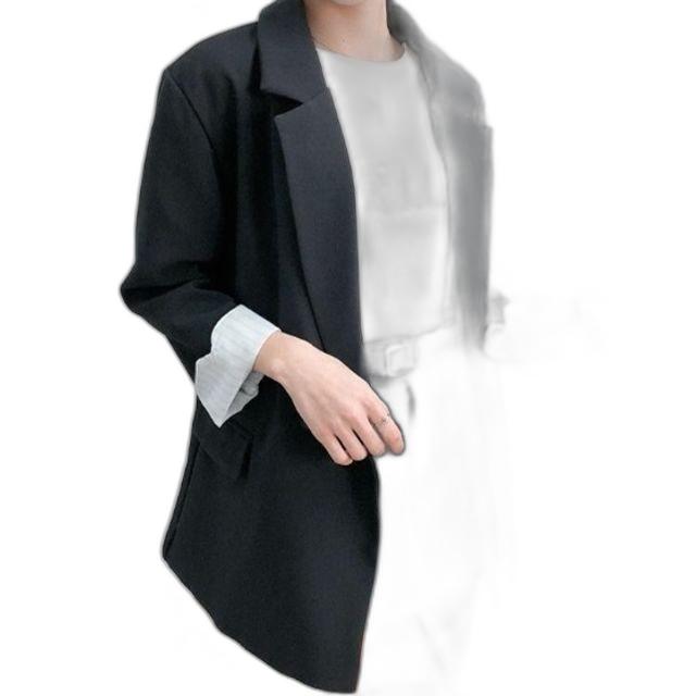 여성 오버핏 루즈핏 클래식 데일리 자켓 가을자켓 블랙자켓 여자정장자켓