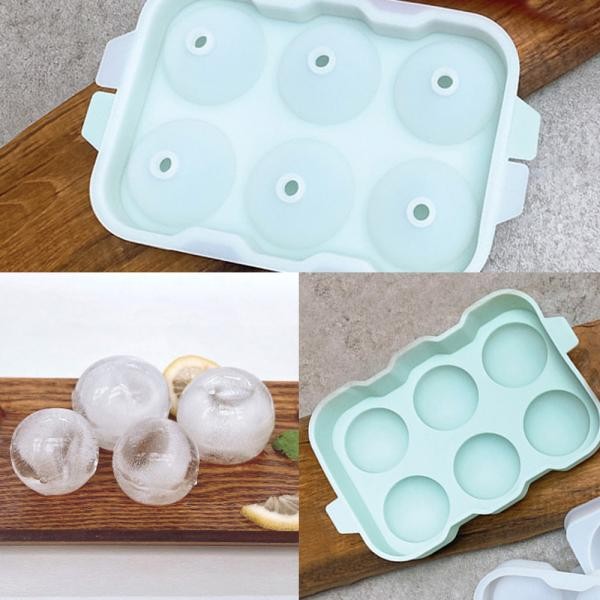 얼음 음료 바 아이스볼6구(민트) 왕얼음-왕얼음 파티 냉장고 칵테일 주방용품 냉동식품