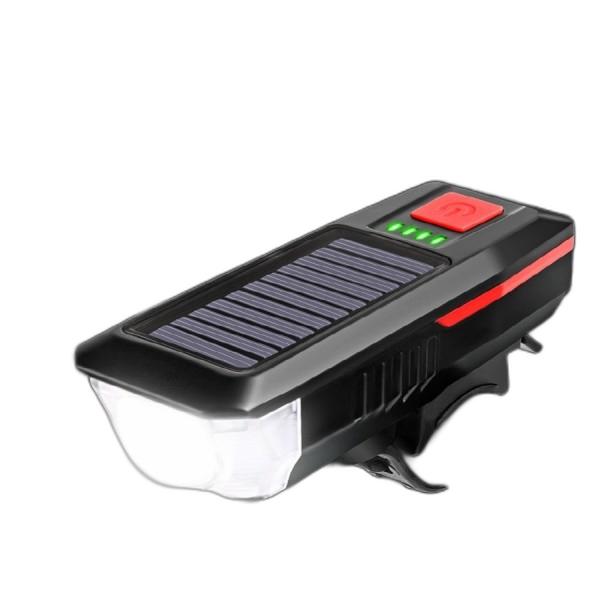 태양광 솔라 자전거 LED 전조등 라이트 전자벨 USB
