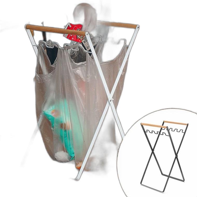 쓰레기통 수납함 용기 바구니 (화이트) LUAZ 접이식봉투걸이 캠핑의자 텐트 캠핑매트
