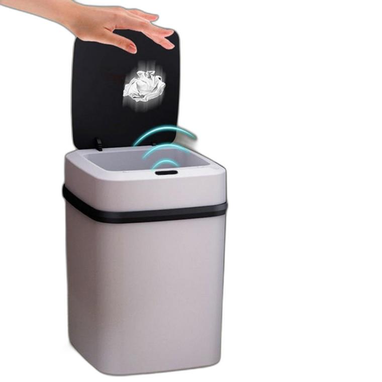 감지기 컨테이너 쓰레기통 (13L) 쓰레기 뚜껑 가방 속 용량 냄새 분리수거