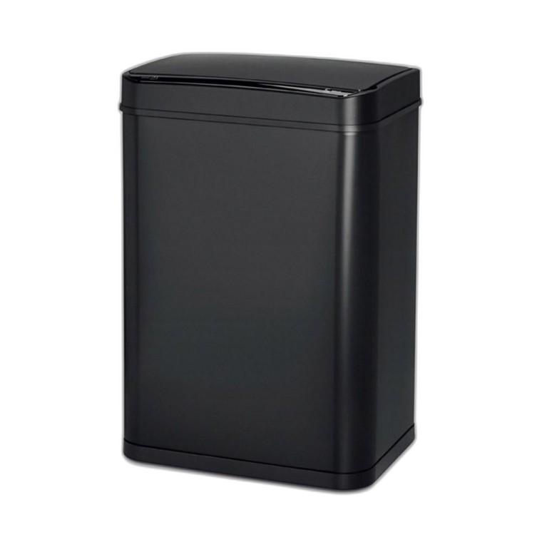스테인리스 스틸 쓰레기통 (블랙) 30L 뚜껑 봉투 블랙 컬러 센서 기술 장치 용량