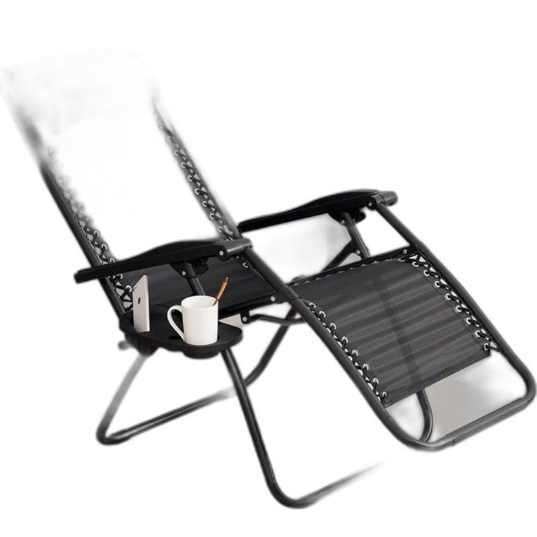 편안한 릴렉스 무중력 리클라이너 의자 라운지 폴딩 낮잠 침대 의자 컵홀더트레이 제공
