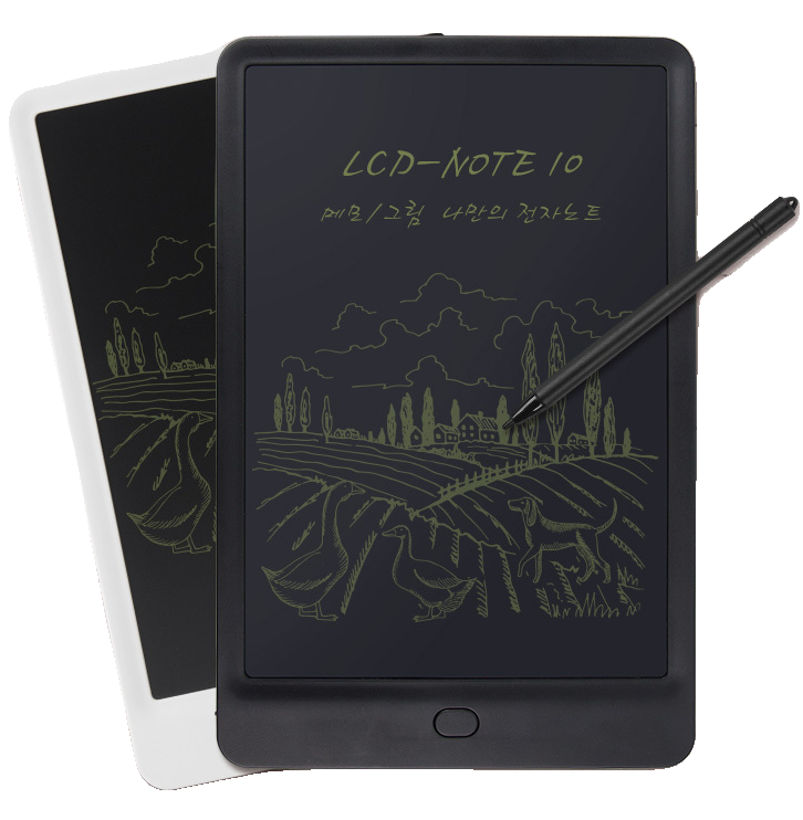 전자기기 스크린 펜 LCD-NOTE10 (블랙) 메모장 노트 스케치 디자인 작업 기록