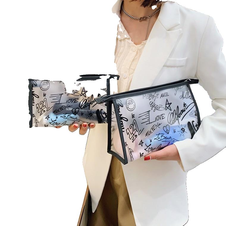 여행용무지지퍼형파우치 화장품 가방 소형 도매 고가 투명 In 스타일 휴대용 여성 수납 가방