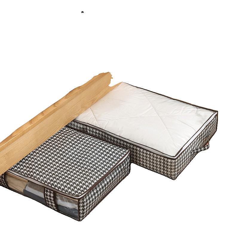 체크무늬화장품복조리휴대용 침대 바닥 보관 상자 가정용 옷 이불 보관 가방 접이식 방진 장난