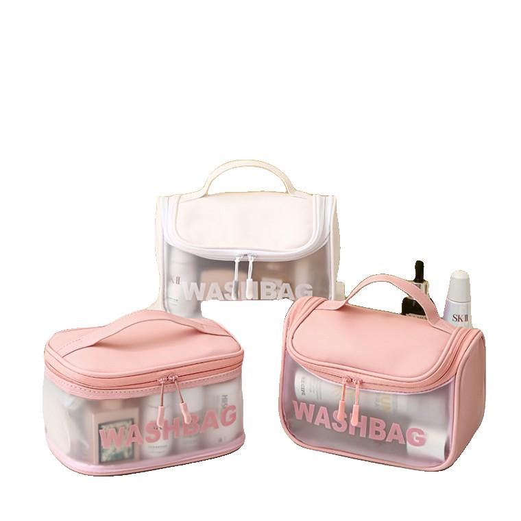 방수파우치 방수 휴대용 화장품 가방 보관 가방 대용량 Pu 투명 세척 가방 여행 보관 가방