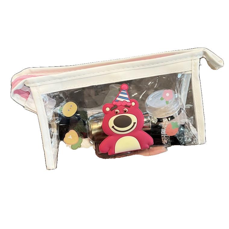 어린이집파우치 투명 방수 화장품 가방 Pvc 간단한 귀여운 대용량 화장품 보관 가방 휴대용