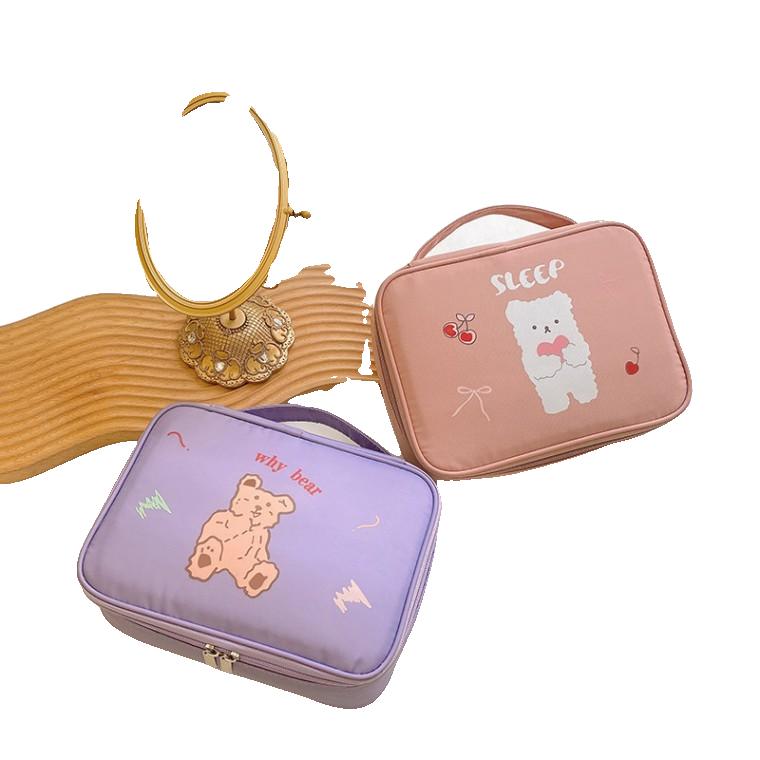어린이집파우치 S 스타일 귀여운 화장품 가방 일본 학생 보관 가방 휴대용 대용량 세탁 가방