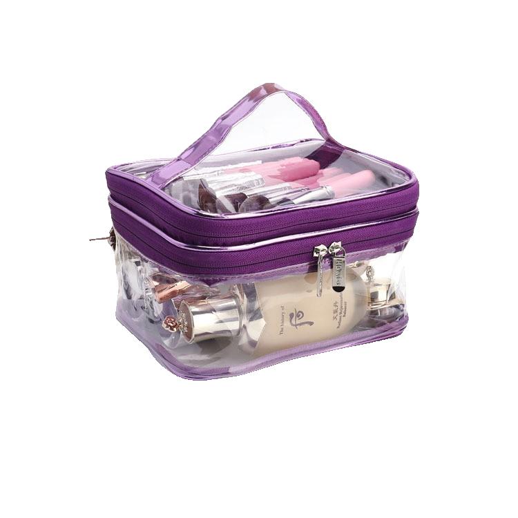 여자무지여행용파우치 스팟 Pvc 투명 화장품 보관 가방 여성용 손 씻기 가방 여행 마무리