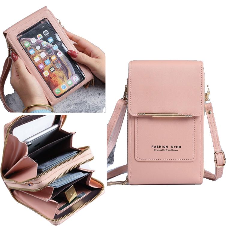 신형 터치스크린 핸드폰 가방 여자 작은 크로스 귀엽게 핸드폰을 넣는 학생 가방 여자 패션 열쇠 가방