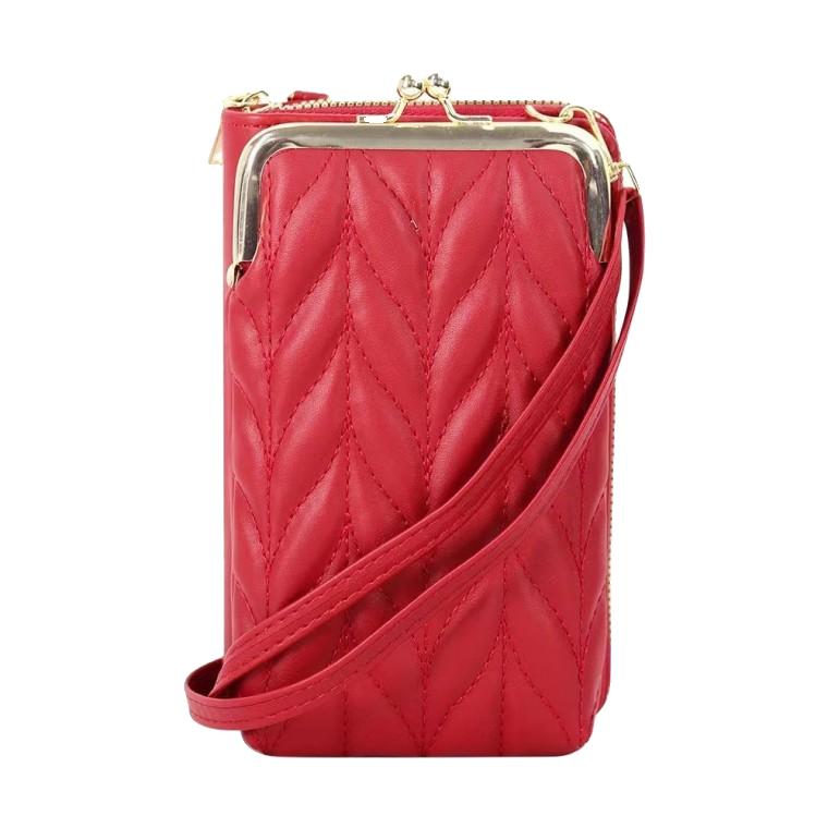 신형 핸드폰 가방 여성 패션 다기능 크로스 숄더 지퍼 색 심플 미니 백합 지갑
