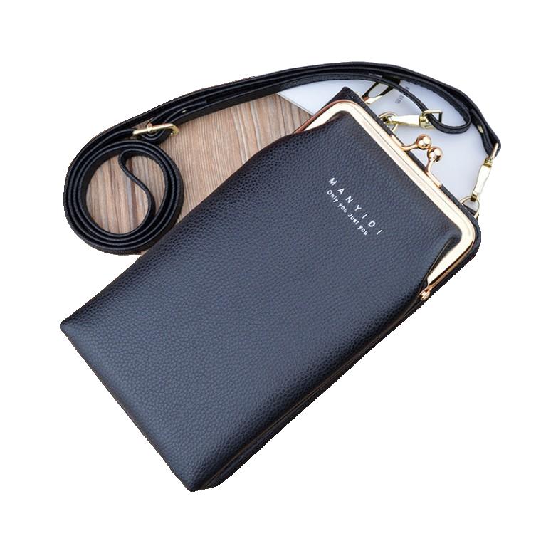 신형 핸드폰 가방 여성 지갑 지퍼 버클 소프트 가죽 리치 무늬 대용량 크로스백 숄더 작은 가방
