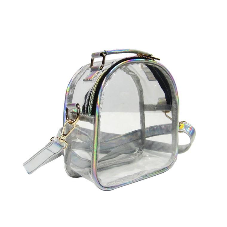 새로운 라듐 투명 숄더 크로스백 ins 트렌드 심플 통증 가방 미니 휴대용 젤리 작은 가방 PVC 여자 가방