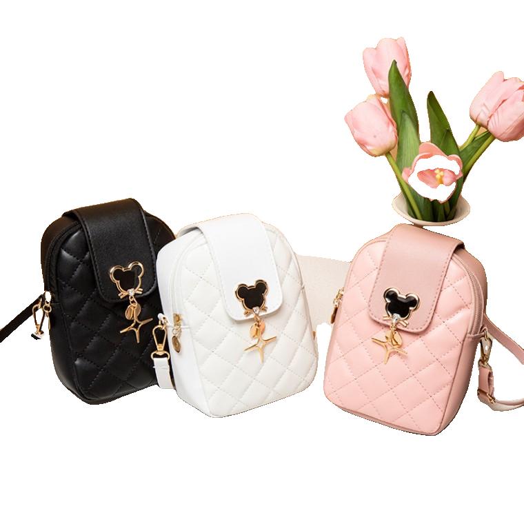 신형 링거 여자 가방 캐주얼 작은 네모난 가방 숄더 크로스백 패션 철물 핸드폰 가방 작은 가방 여자 가방