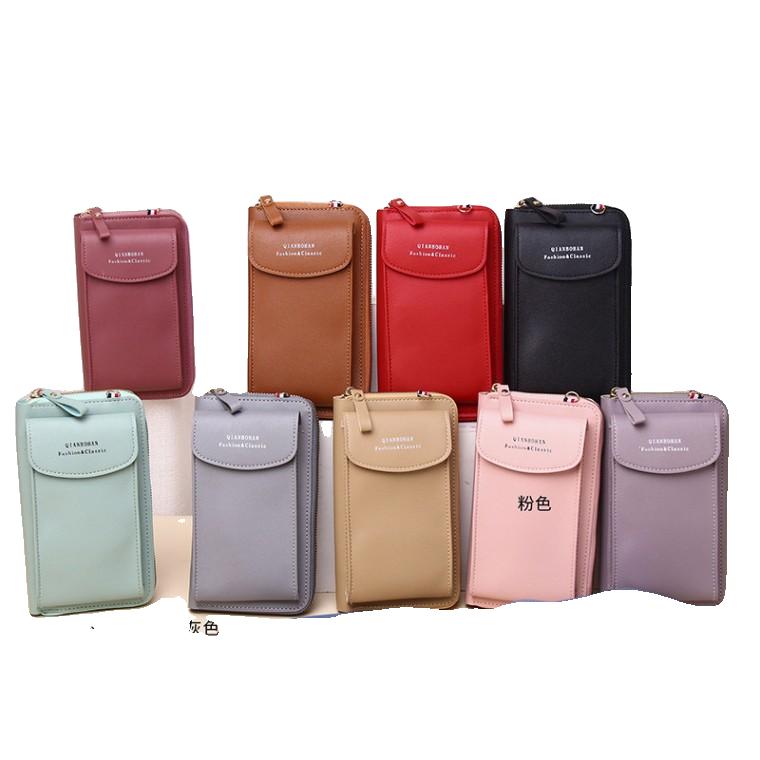 2023 신형 여성 크로스 핸드폰 가방 도매 대용량 다기능 순색 패션 심플 숄더 작은 가방