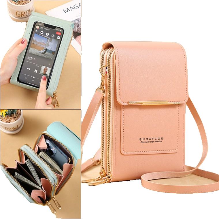 ENDAYCON 터치스크린 핸드폰 가방 여자 크로스 귀엽게 핸드폰을 넣는 작은 가방 패션 열쇠 가방