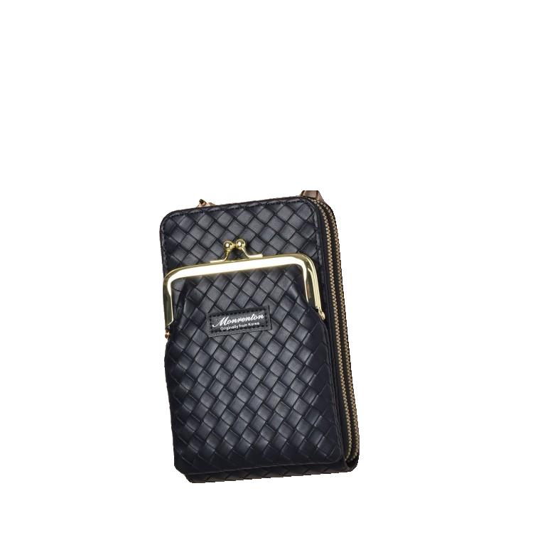 2023 신형 핸드폰 가방 여자 심플한 지갑 더블 지퍼 가방 여지 무늬 숄더 크로스백