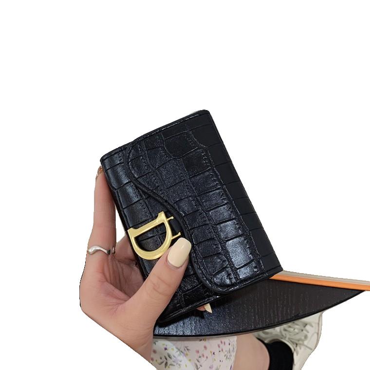 신형 카드 가방 여자 작고 세련된 악어 무늬 대용량 다중 카드 비트 초슬림 제로 지갑 짧은 여성 공장 직판