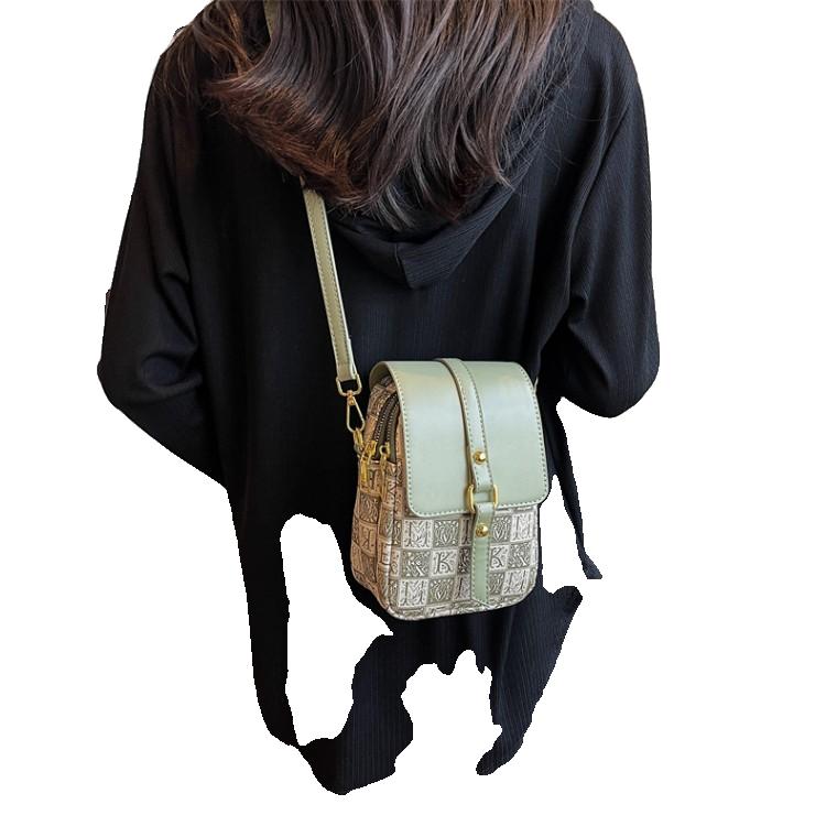 패션 프린트 핸드폰 가방 신상 2023 트렌드 여자 가방 숄더 크로스 세로형 작은 네모난 가방 잔돈 가방 붐