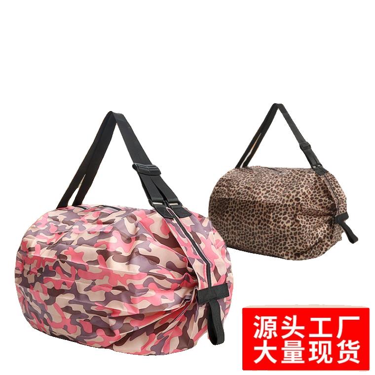 일본 접이식 오르간 쇼핑백 휴대용 대용량 보관 가방 천 가방 어깨 휴대용 여행 가방 쇼핑백