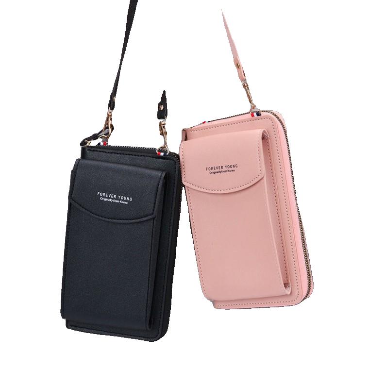 핸드폰파우치 새로운 한국식 여성용 세로 지갑 여성 가방 대용량 크로스 바디 휴대 전화 가방
