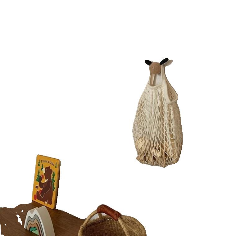 네트백 쇼핑백 도매 인 트렌디 코튼 과일 메쉬 가방 환경 친화적 휴대용 비치 중공 가방 공