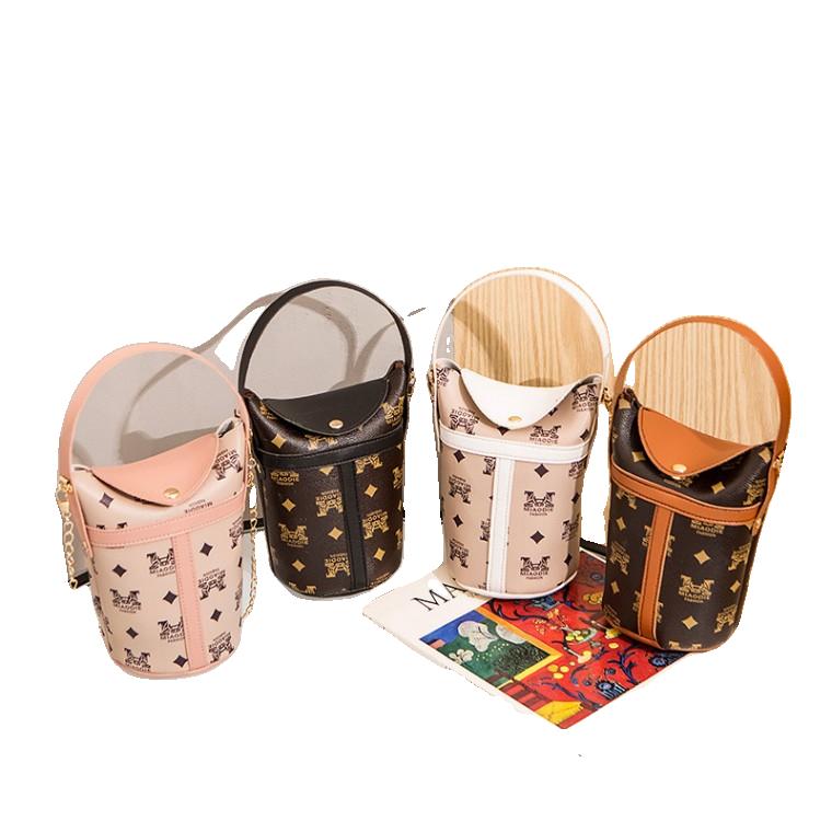 미니토트백 여자 가방 2023 새로운 인쇄 휴대용 버킷 체인 메신저 가방 패션 캐주얼 휴대
