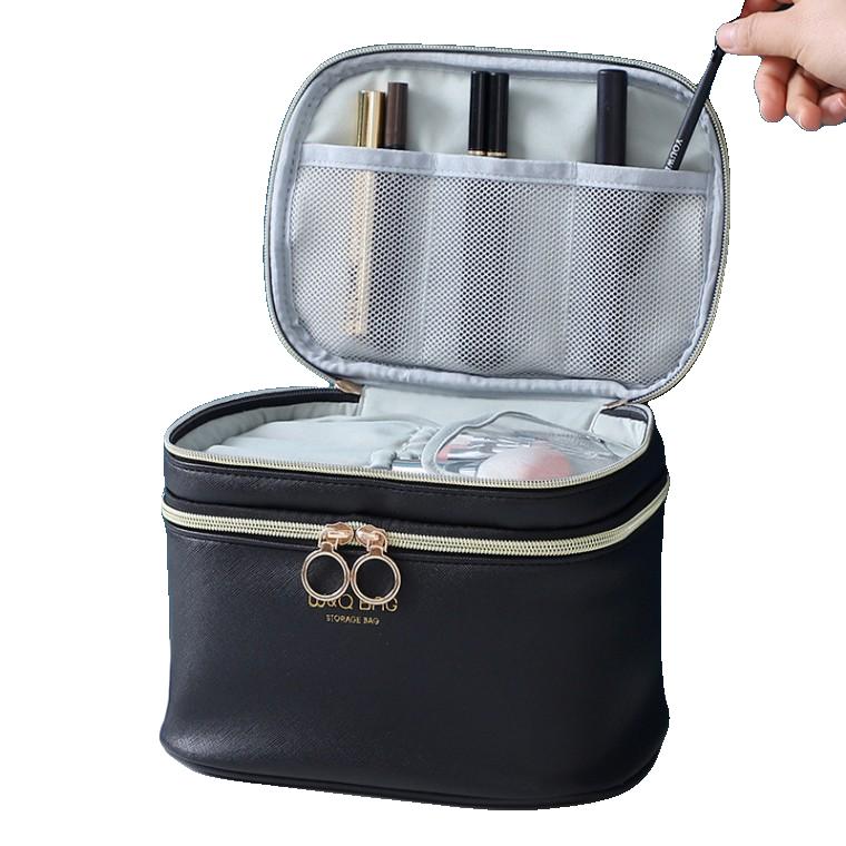 메이크업박스 인터넷 유명 인사 미용 제품 보관 가방 휴대용 이쑤시개 패턴 세척 가방 더블