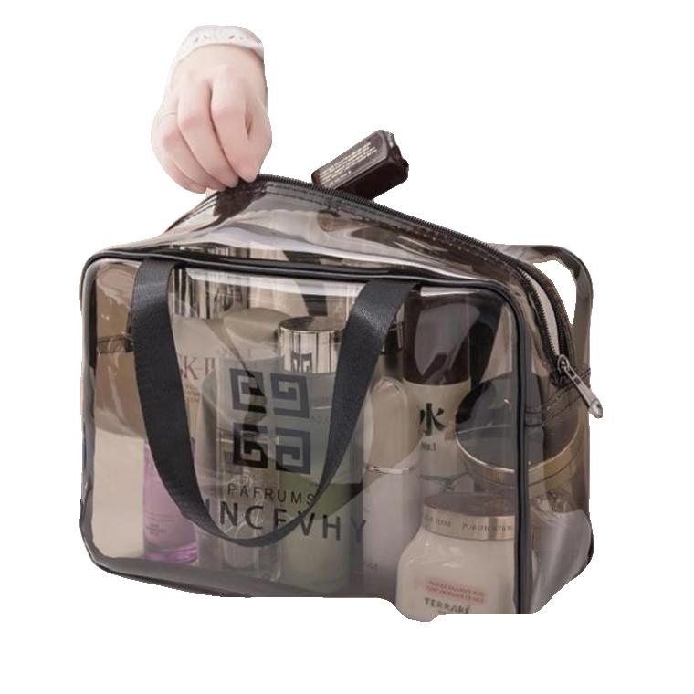 pvc파우치 Pvc 투명 화장품 가방 대용량 휴대용 방수 세척 가방 여행 수영 가방 휴대용