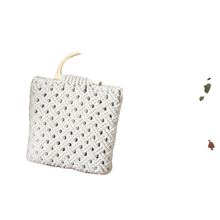  뜨개질 패턴 가방 재료 + 제작영상무료제공 손뜨개 2컬러 수공예 수제품 수예 미니멀리즘 