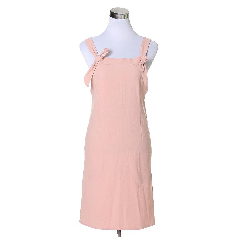 끈 매듭 멜빵바지 끈매듭 원피스 앞치마(핑크) 드레스 스커트 블라우스 스웨터 셔츠 치마