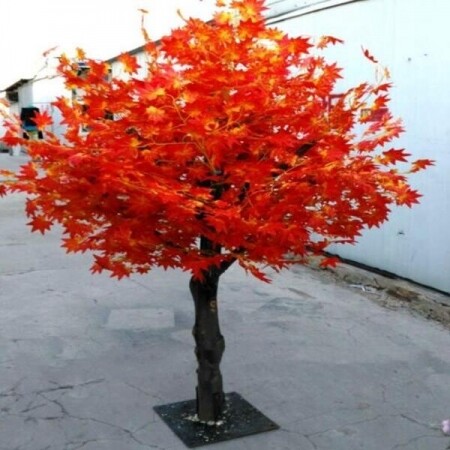 인테리어 붉은 단풍 인조 가짜 조화 나무 소품 장식