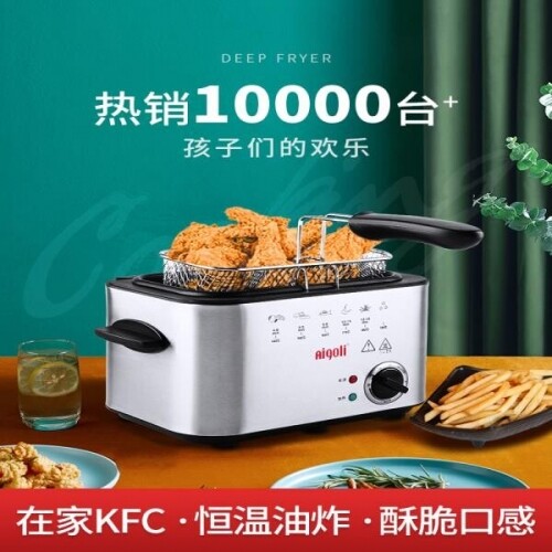 미니전기튀김기 소용량 온도조절 다기능 튀김기계
