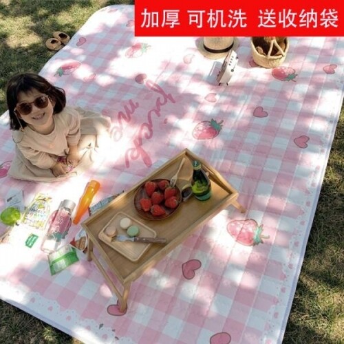 여행용돗자리 딸기무늬 휴대용 피크닉매트 접이식패드