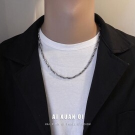 티타늄 남자 패션목걸이 뫼비우스 감각적인 트렌디 쵸커스타일 심플 액세사리 여름