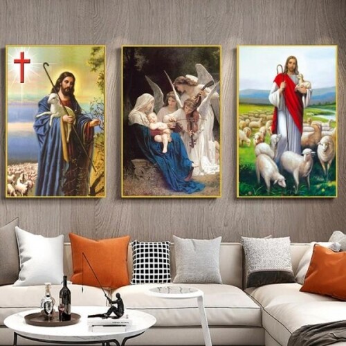 예수님 일러스트 팝아트 초상화 르네상스 그림장식 일러스트 십자가이미지 유화 프레스코