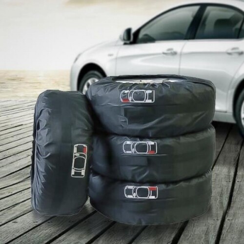 스페어 타이어 수납 가방 방진 보호 커버 덮개 4p 세트