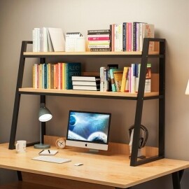 데스크탑 컴퓨터 책상 책꽂이 기숙사 사무실 테이블 랙