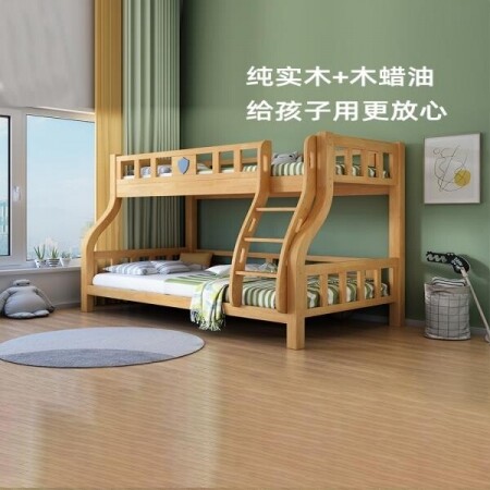 2층침대 성인 벙커 침대 분리형 튼튼한 원목 침대