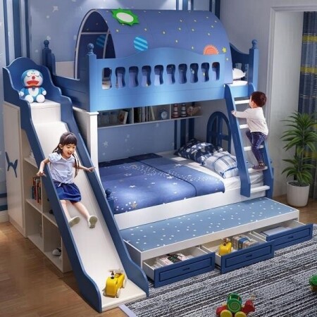 2층침대 성인 벙커 침대 분리형 놀이 다기능 침대