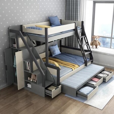 2층침대 성인 벙커 침대 분리형 심플 모던 현대 베드