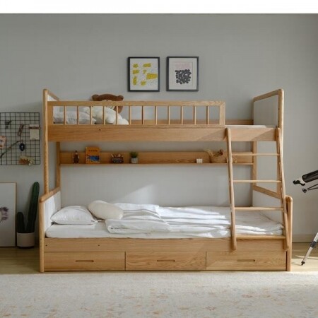 2층침대 성인 벙커 침대 분리형 북유럽풍 원목 침대