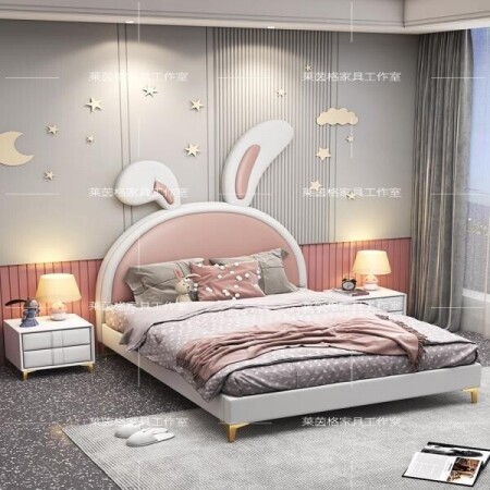 2층침대 성인 벙커 침대 분리형 토끼 귀 프레임 침대