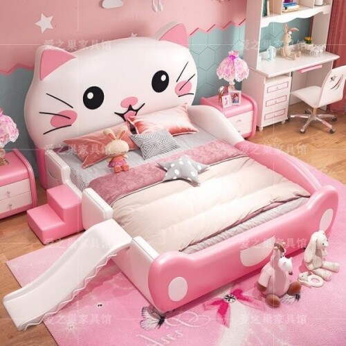 크리스마스 선물 캐릭터 침대 고양이 핑크 침대
