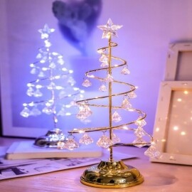 LED 크리스탈 크리스마스 트리 샹들리에 조명 무드등 건전지 인테리어 간접 전등 전구 무선 네온