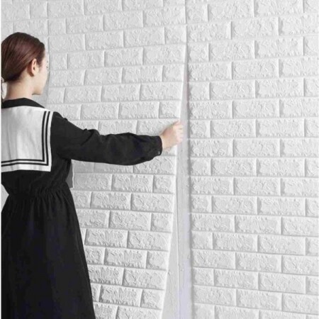 접착식 3D 벽돌 웨인스코팅 벽지 붙이는 폼블럭 아트월 블록 셀프 시트 템바보드 도배 스티커