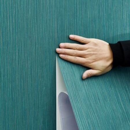 빗살무늬 붙이는 벽지 셀프 웨인스코팅 벽지 딥그린 접착식 수입 도배 아트월 풀바른 템바보드 폼블럭